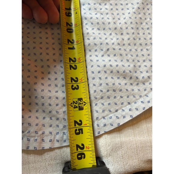 WRK The Reworked Shirt Mens Small White Blue Diamond Button Down Small S - Picture 4 of 5